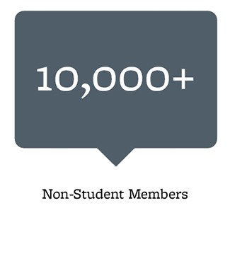 10,000+ non-student members